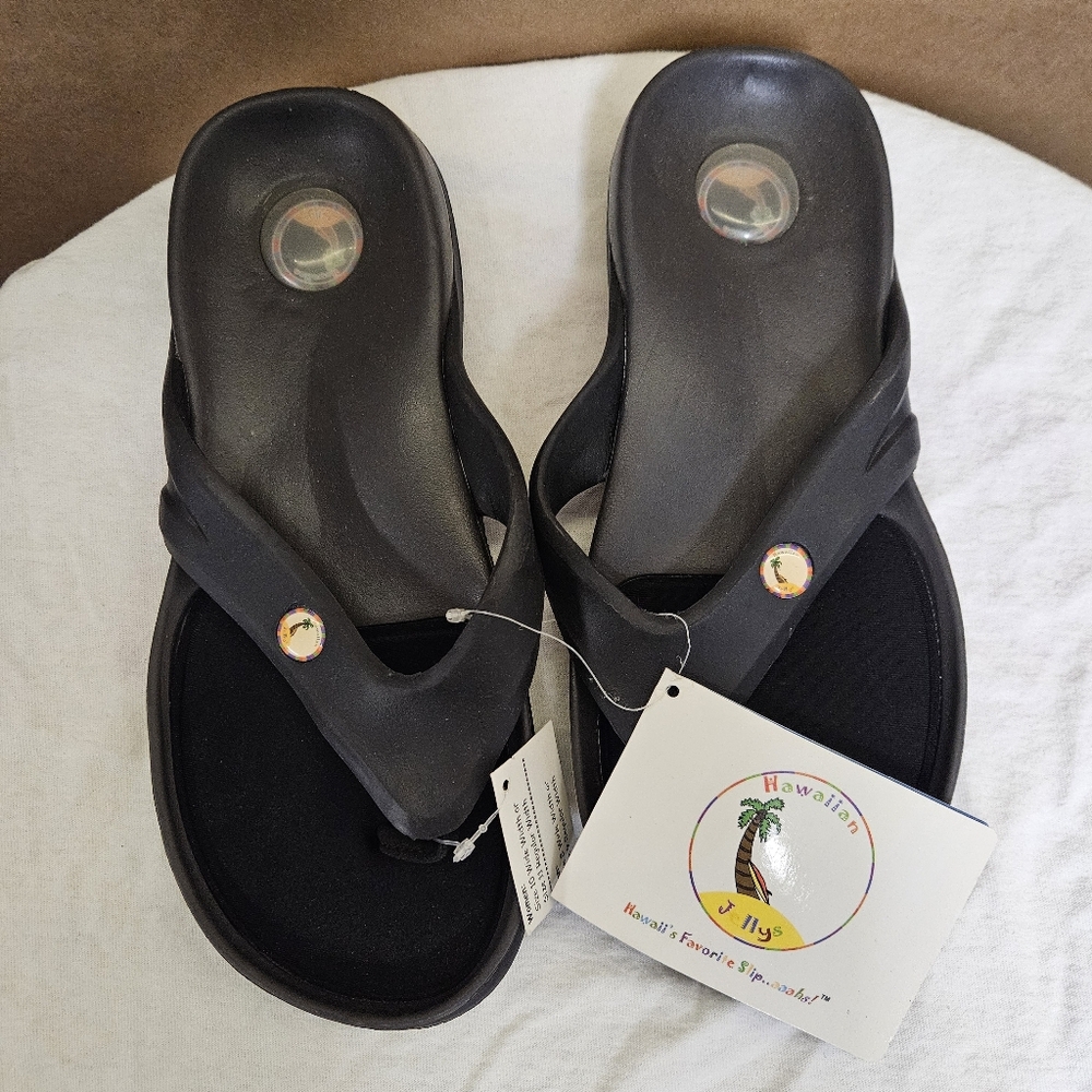 Black Flip Flop Sandals Men Size 11 - Picture 9 of 16